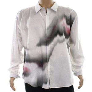 Calvin Klein White Size M Button Down Shirt NWT